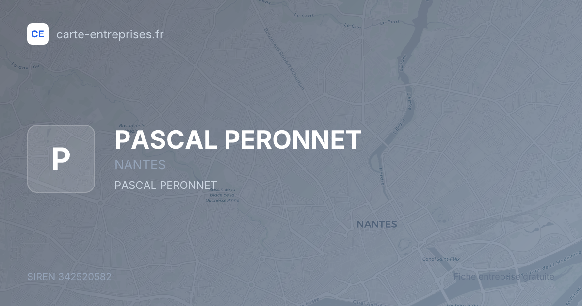 PASCAL PERONNET — 342520582 — fiche entreprise