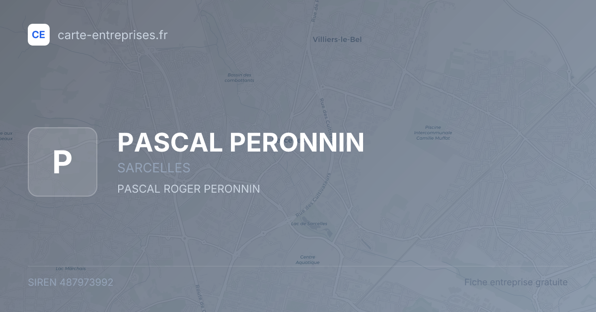 PASCAL PERONNIN — 487973992 — fiche entreprise