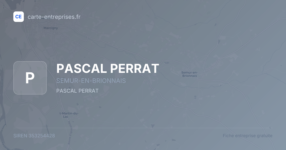PASCAL PERRAT — 353254428 — fiche entreprise