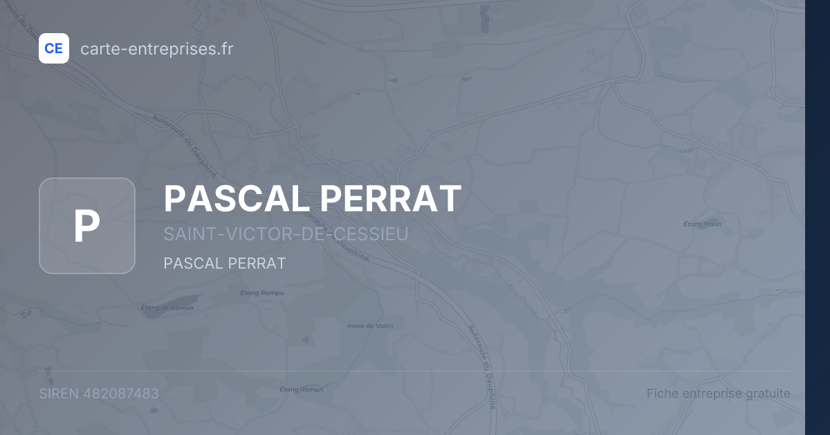 PASCAL PERRAT — 482087483 — fiche entreprise