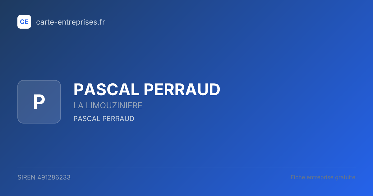 PASCAL PERRAUD — 491286233 — fiche entreprise