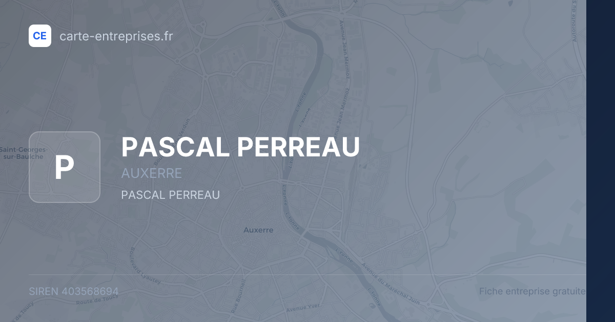 PASCAL PERREAU — 403568694 — fiche entreprise