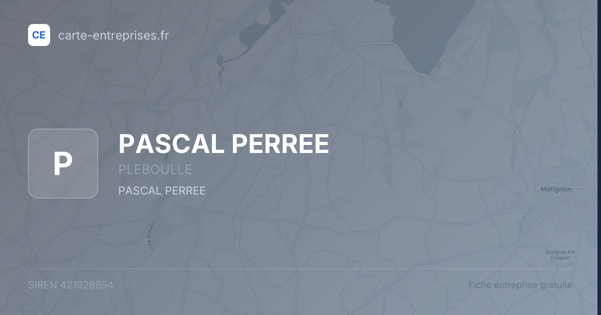 PASCAL PERREE — 421928854 — fiche entreprise