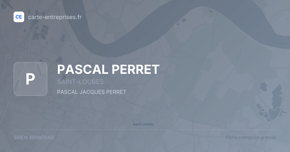 PASCAL PERRET — 481861599 — fiche entreprise