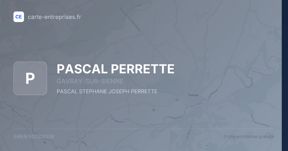 PASCAL PERRETTE — 502201338 — fiche entreprise