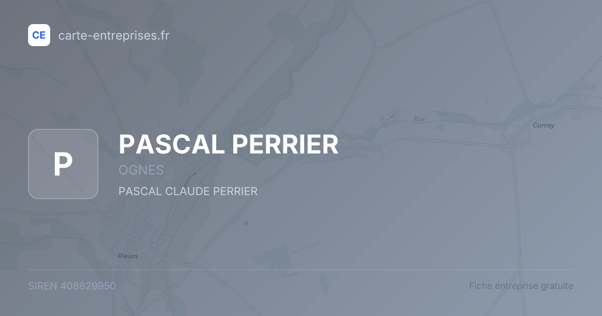 PASCAL PERRIER — 408829950 — fiche entreprise