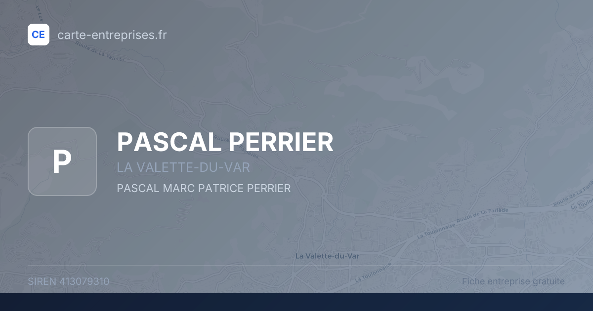 PASCAL PERRIER — 413079310 — fiche entreprise