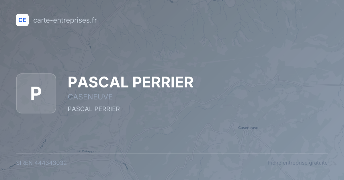 PASCAL PERRIER — 444343032 — fiche entreprise
