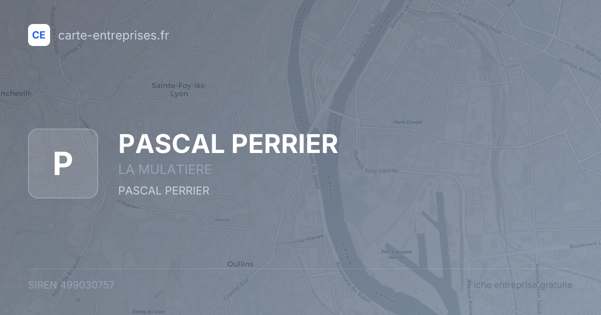 PASCAL PERRIER — 499030757 — fiche entreprise