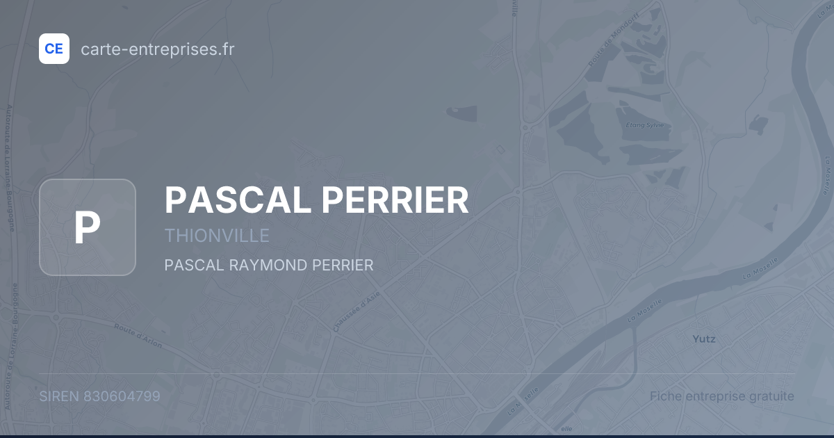 PASCAL PERRIER — 830604799 — fiche entreprise