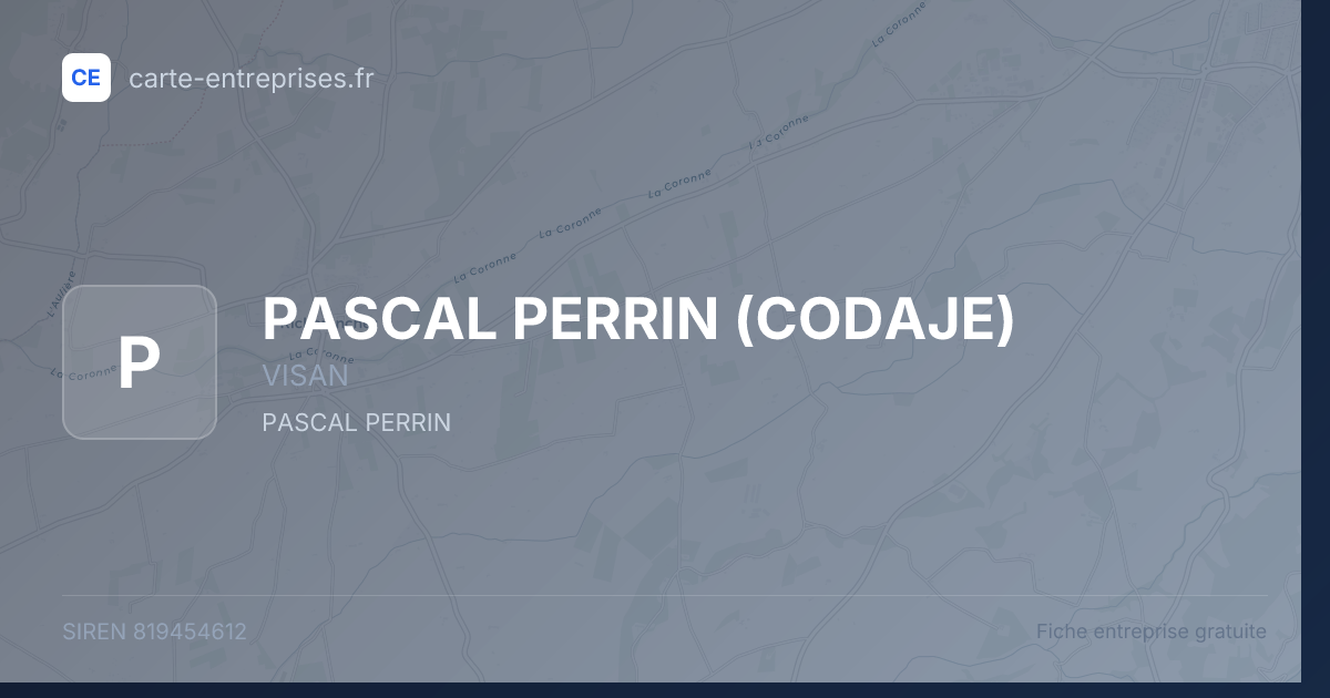 PASCAL PERRIN (CODAJE) — 819454612 — fiche entreprise