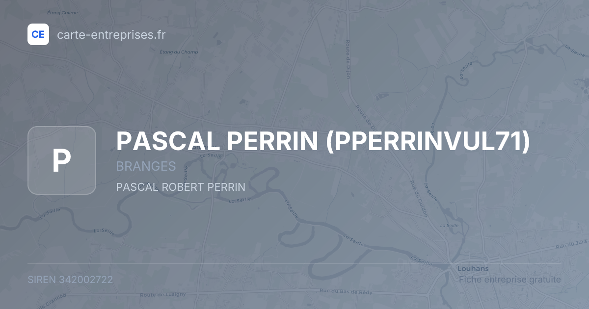 PASCAL PERRIN (PPERRINVUL71) — 342002722 — fiche entreprise