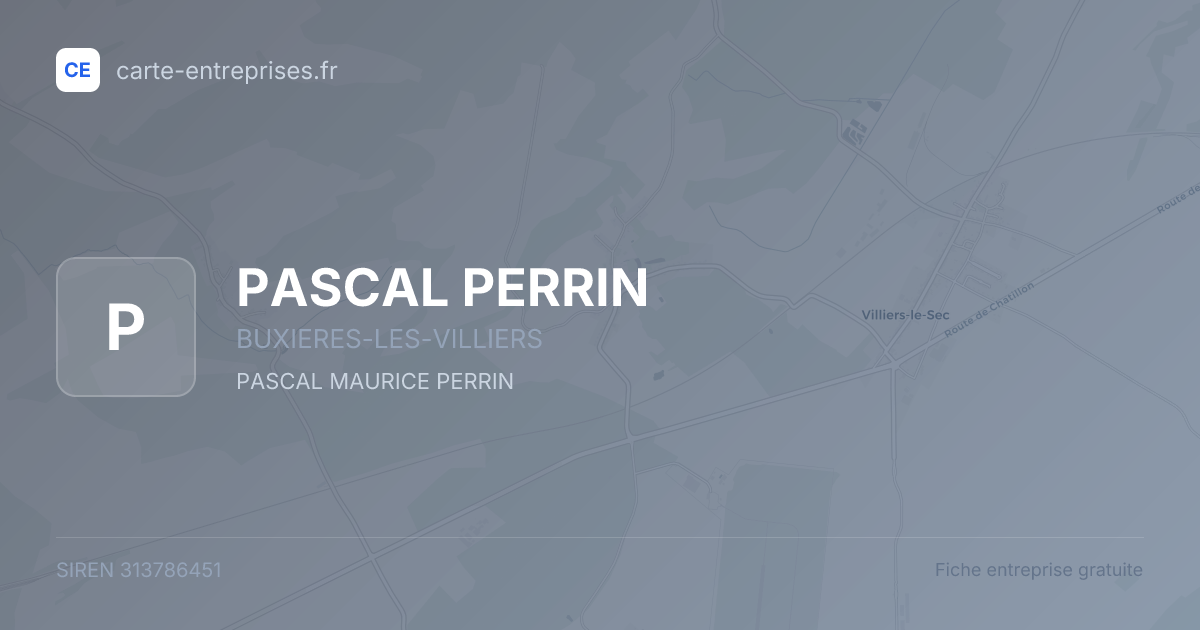 PASCAL PERRIN — 313786451 — fiche entreprise