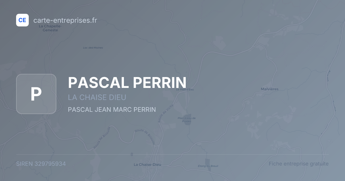 PASCAL PERRIN — 329795934 — fiche entreprise