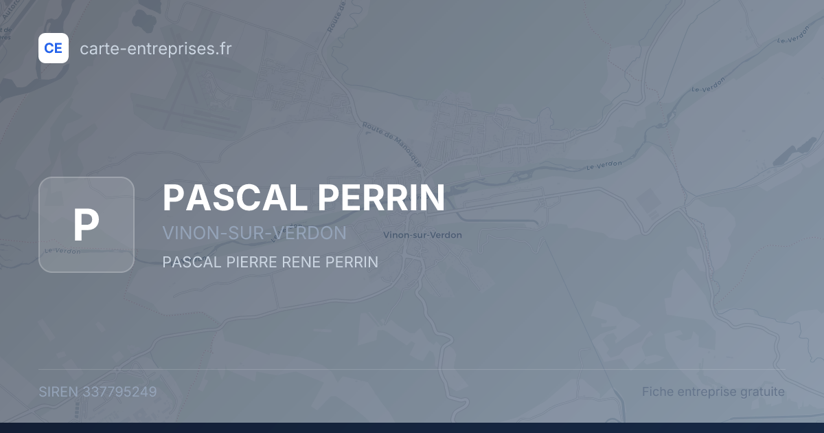 PASCAL PERRIN — 337795249 — fiche entreprise
