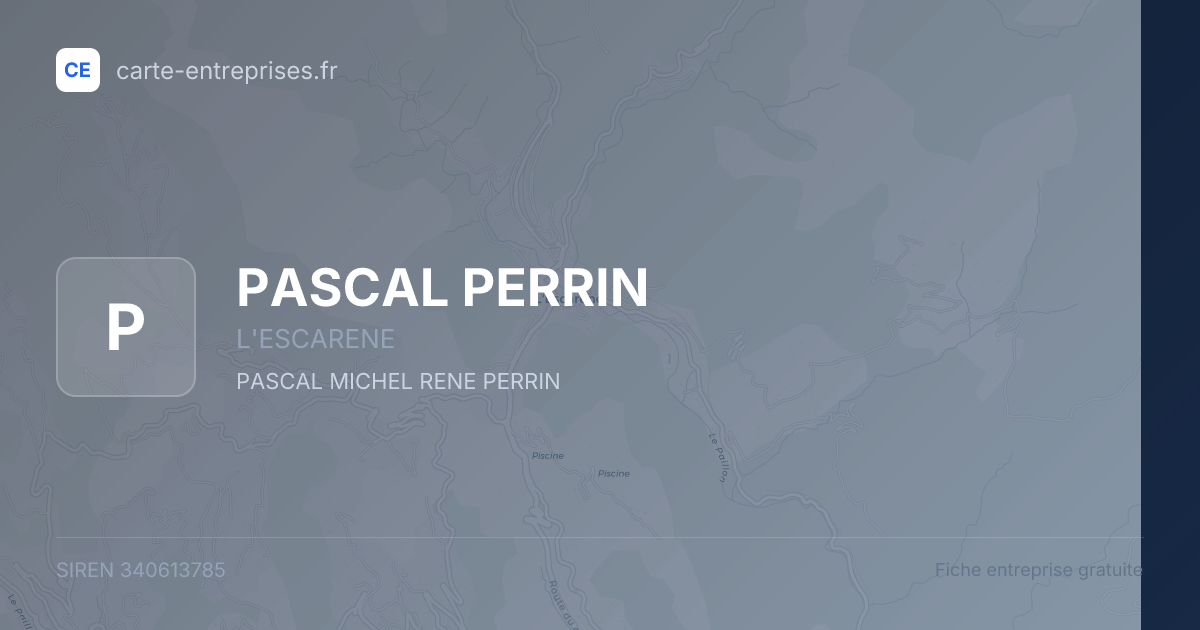 PASCAL PERRIN — 340613785 — fiche entreprise