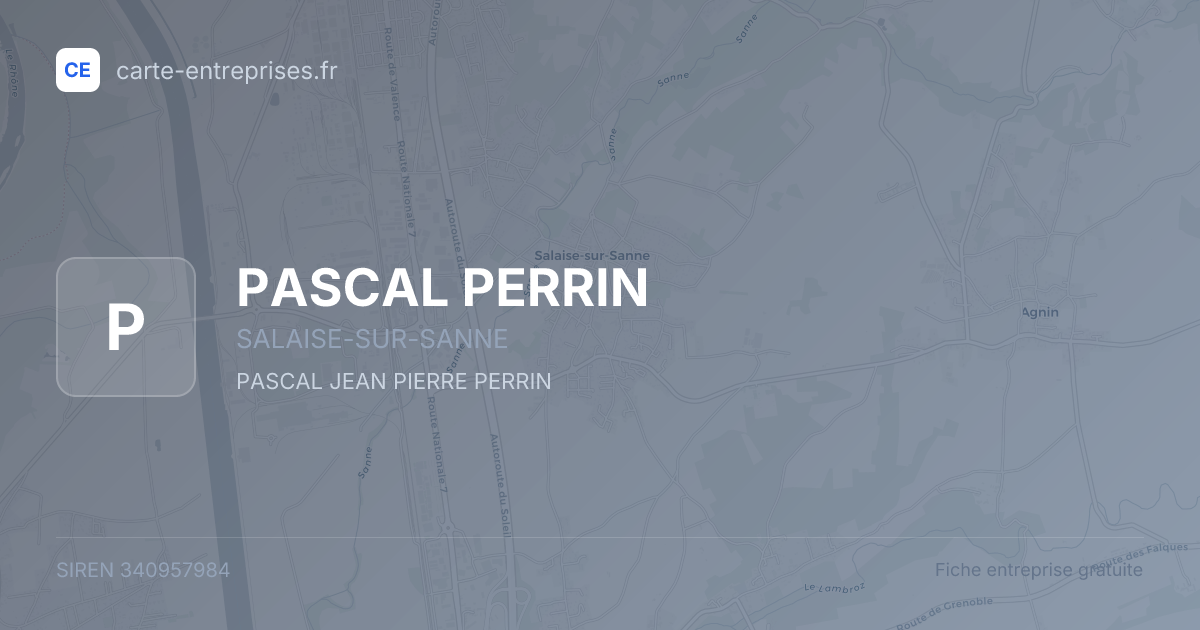 PASCAL PERRIN — 340957984 — fiche entreprise