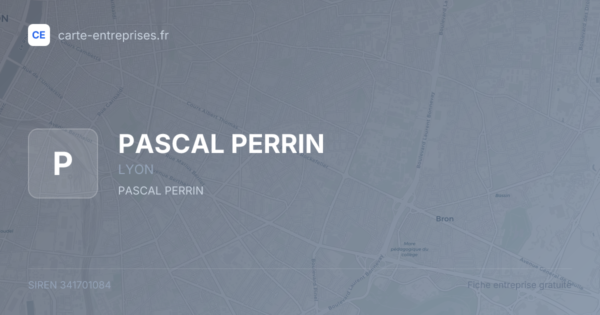 PASCAL PERRIN — 341701084 — fiche entreprise