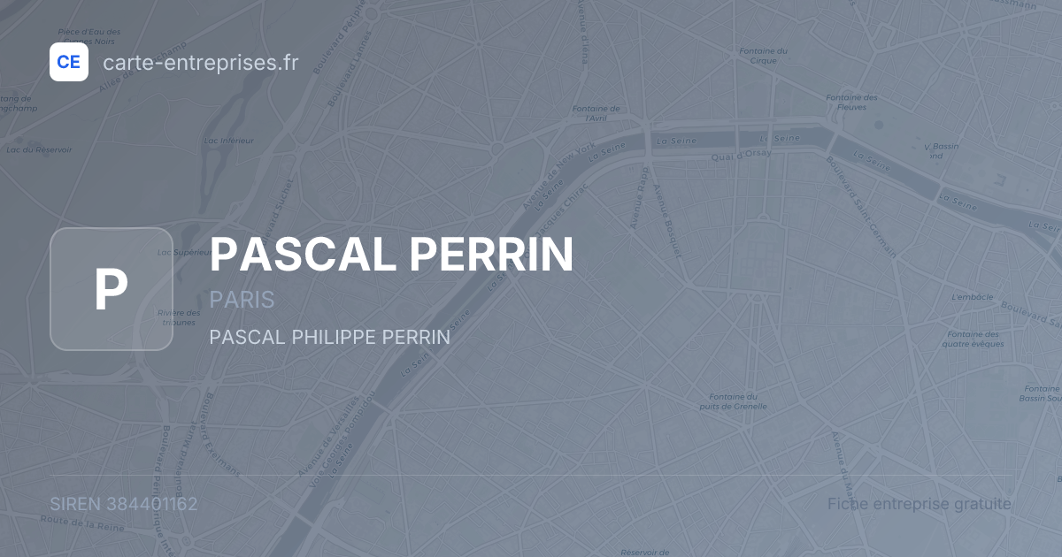 PASCAL PERRIN — 384401162 — fiche entreprise