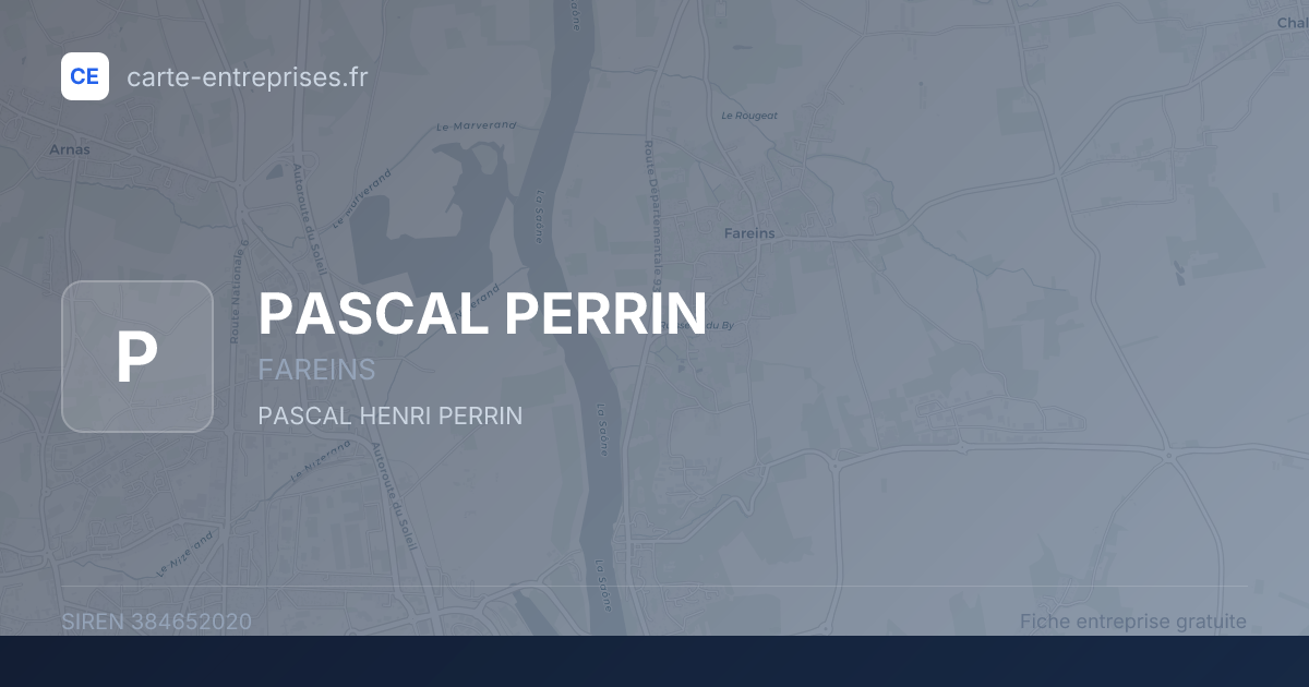 PASCAL PERRIN — 384652020 — fiche entreprise