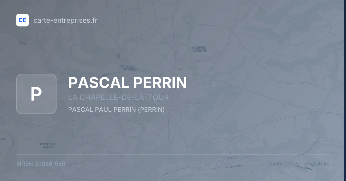 PASCAL PERRIN — 398861989 — fiche entreprise