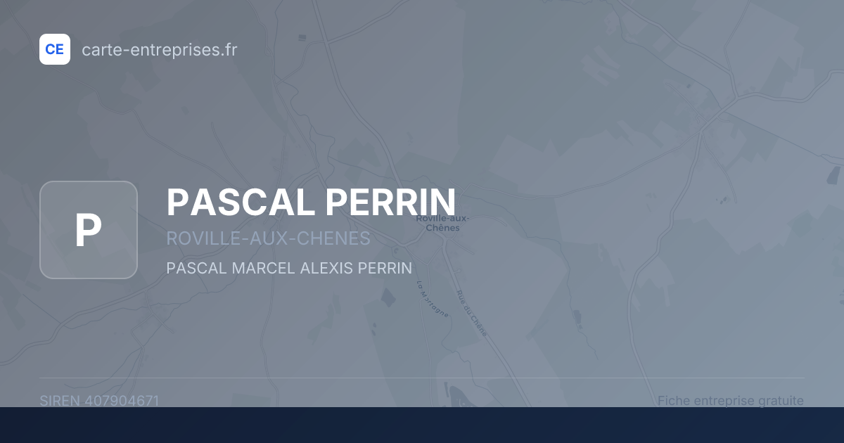 PASCAL PERRIN — 407904671 — fiche entreprise