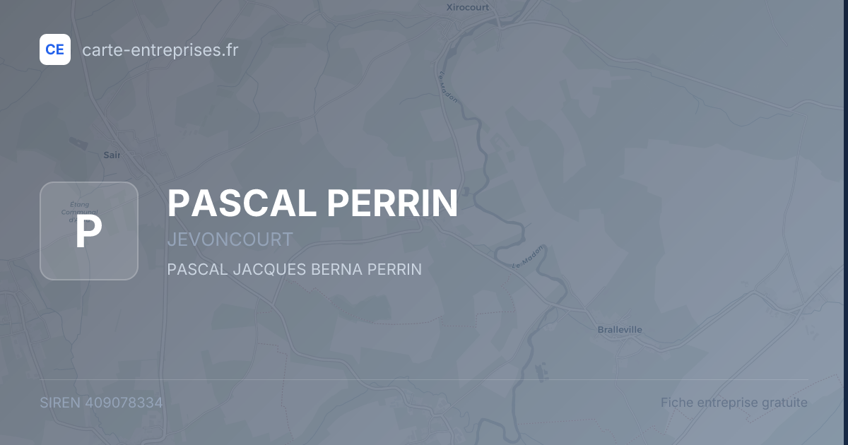 PASCAL PERRIN — 409078334 — fiche entreprise