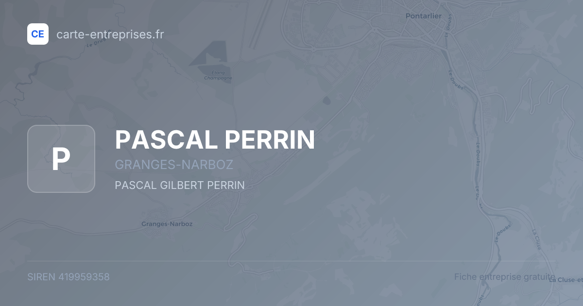 PASCAL PERRIN — 419959358 — fiche entreprise