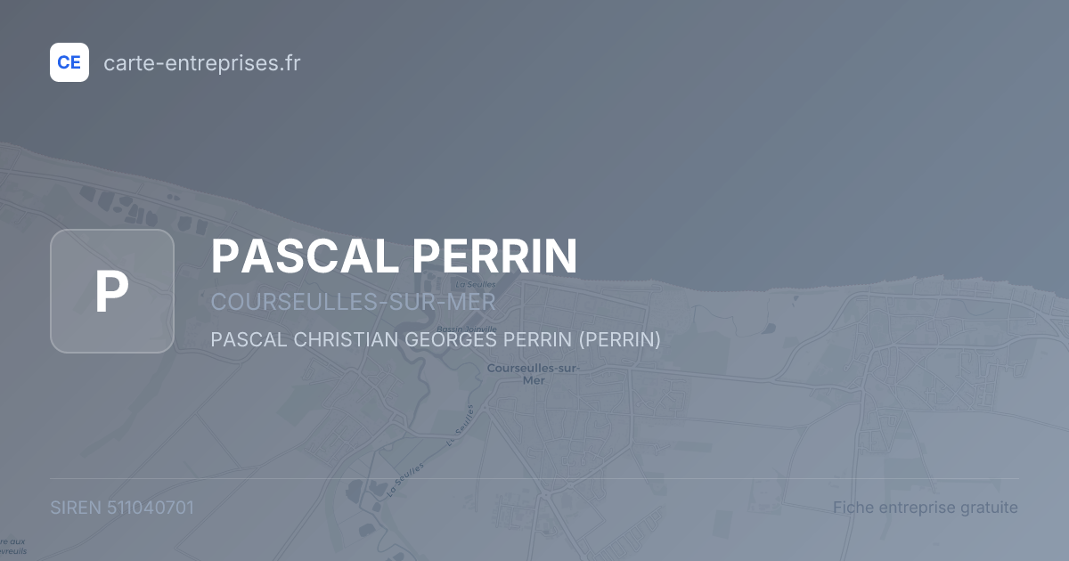 PASCAL PERRIN — 511040701 — fiche entreprise