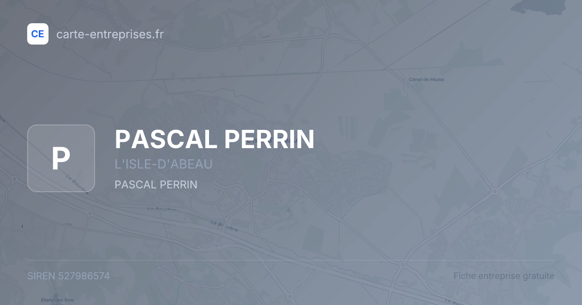 PASCAL PERRIN — 527986574 — fiche entreprise