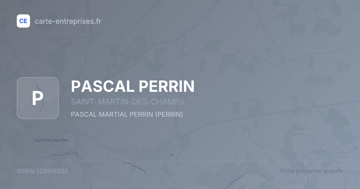 PASCAL PERRIN — 528919038 — fiche entreprise