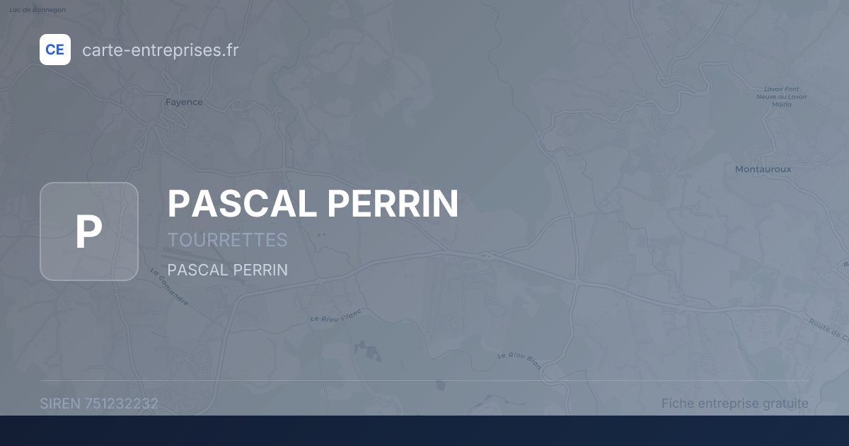 PASCAL PERRIN — 751232232 — fiche entreprise