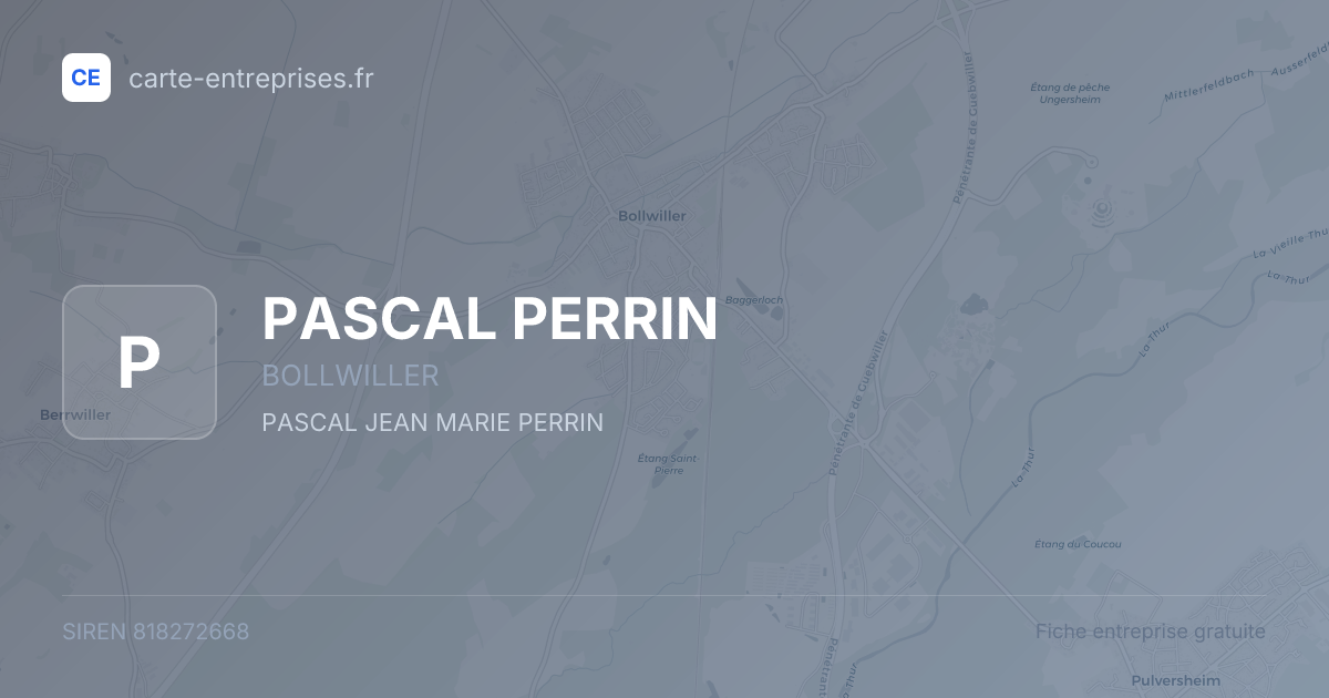 PASCAL PERRIN — 818272668 — fiche entreprise