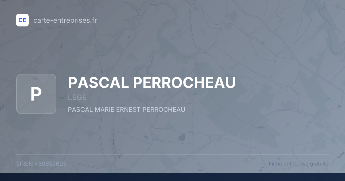 PASCAL PERROCHEAU — 430652693 — fiche entreprise