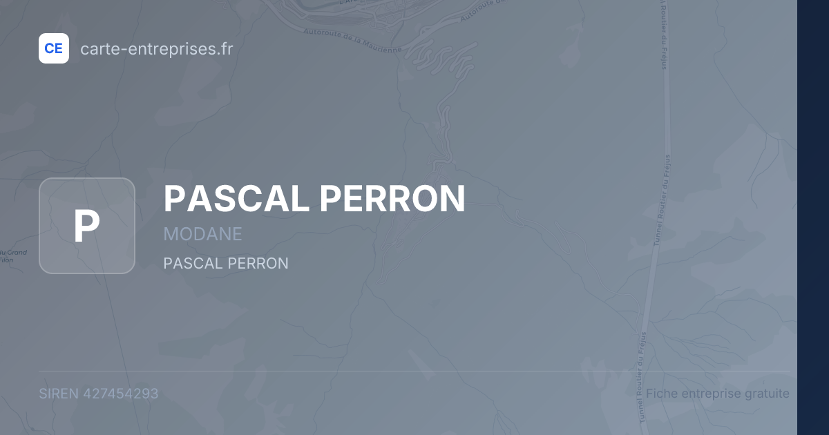 PASCAL PERRON — 427454293 — fiche entreprise