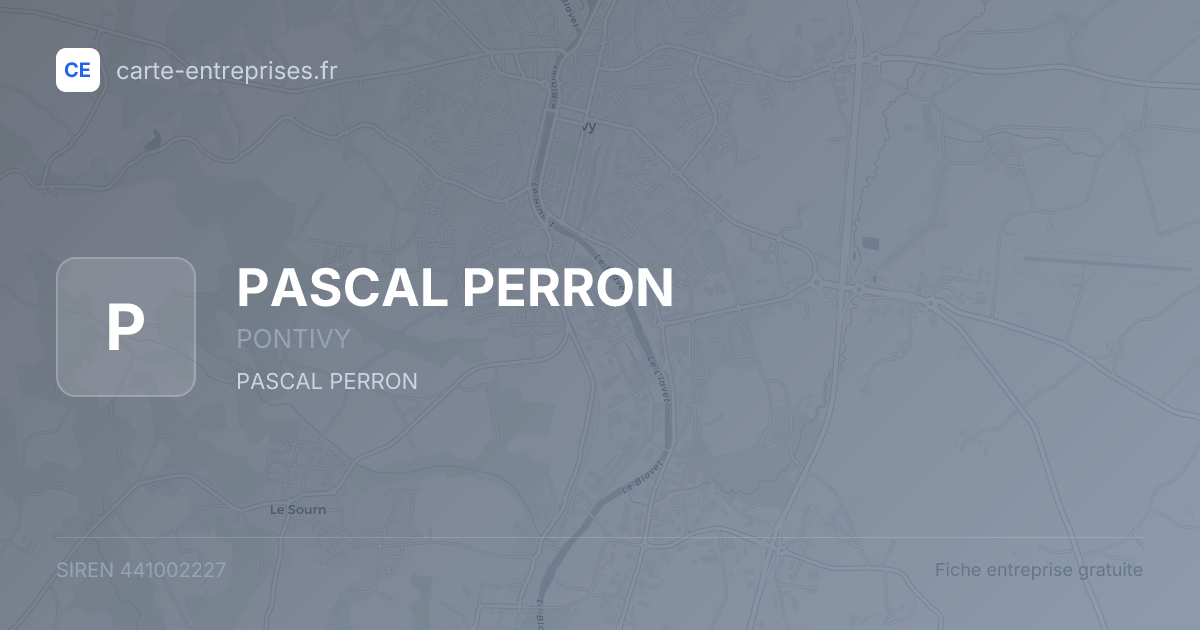 PASCAL PERRON — 441002227 — fiche entreprise