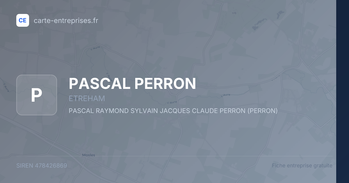 PASCAL PERRON — 478426869 — fiche entreprise