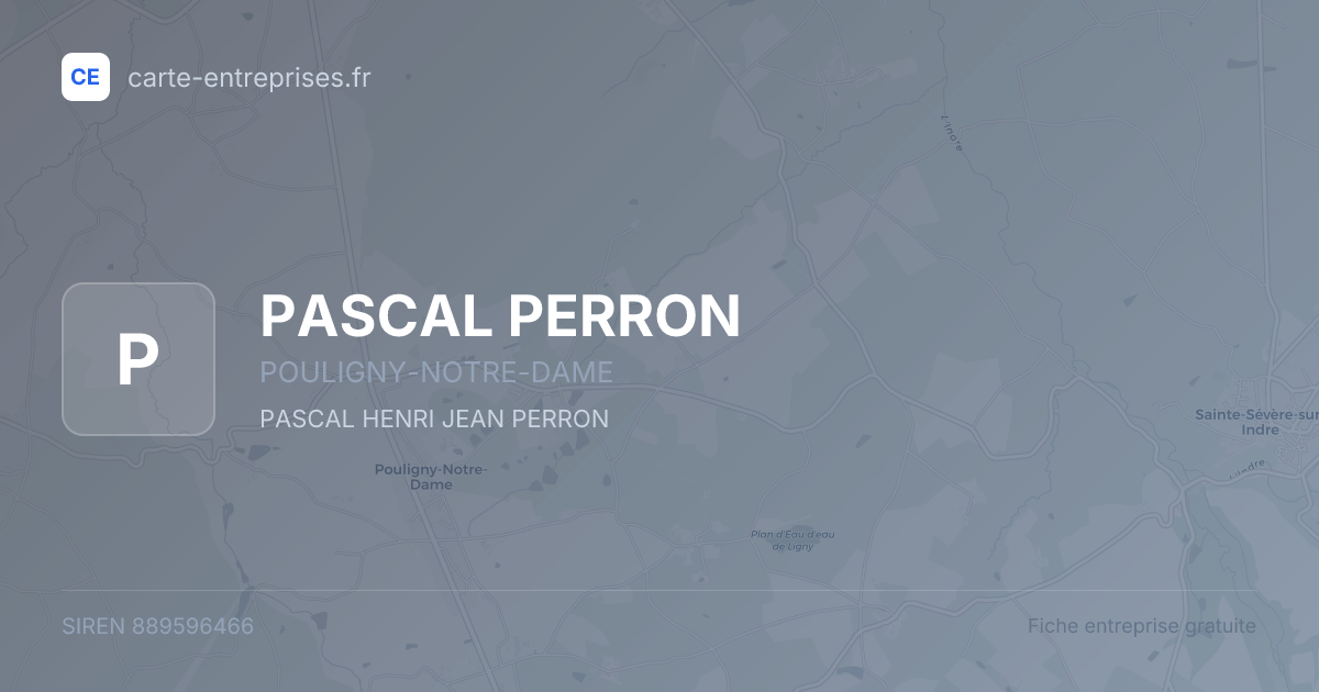 PASCAL PERRON — 889596466 — fiche entreprise