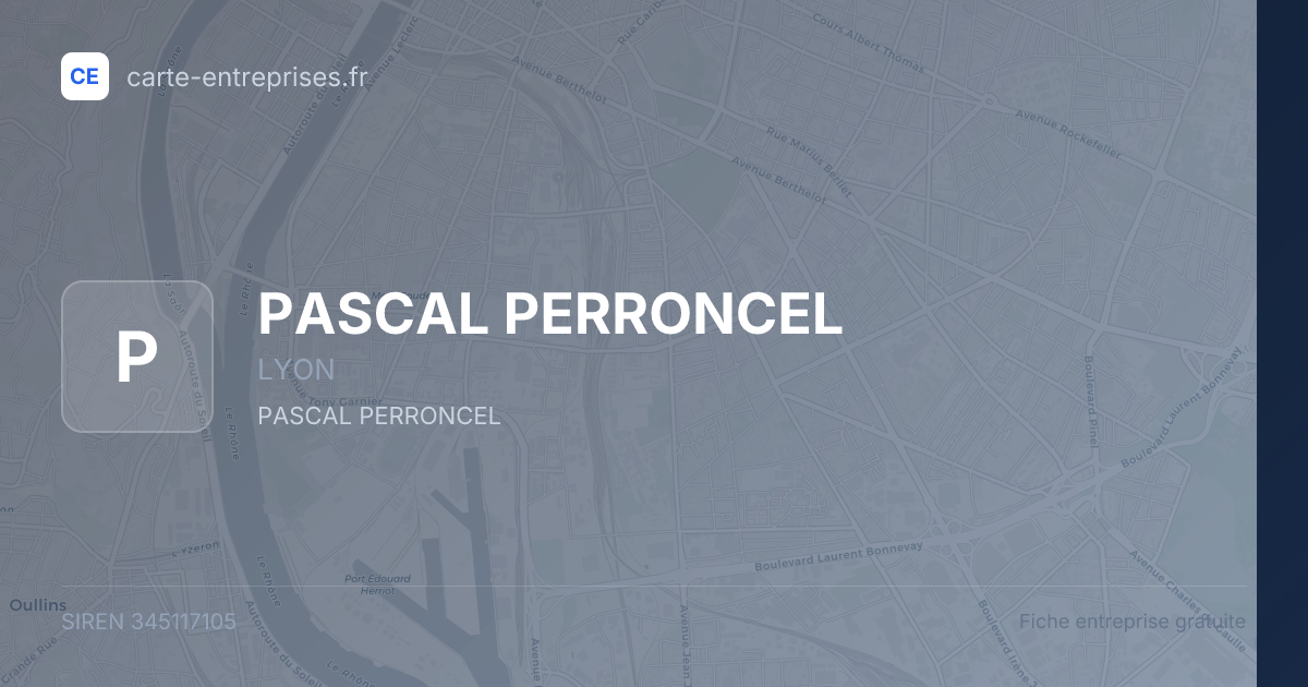 PASCAL PERRONCEL — 345117105 — fiche entreprise