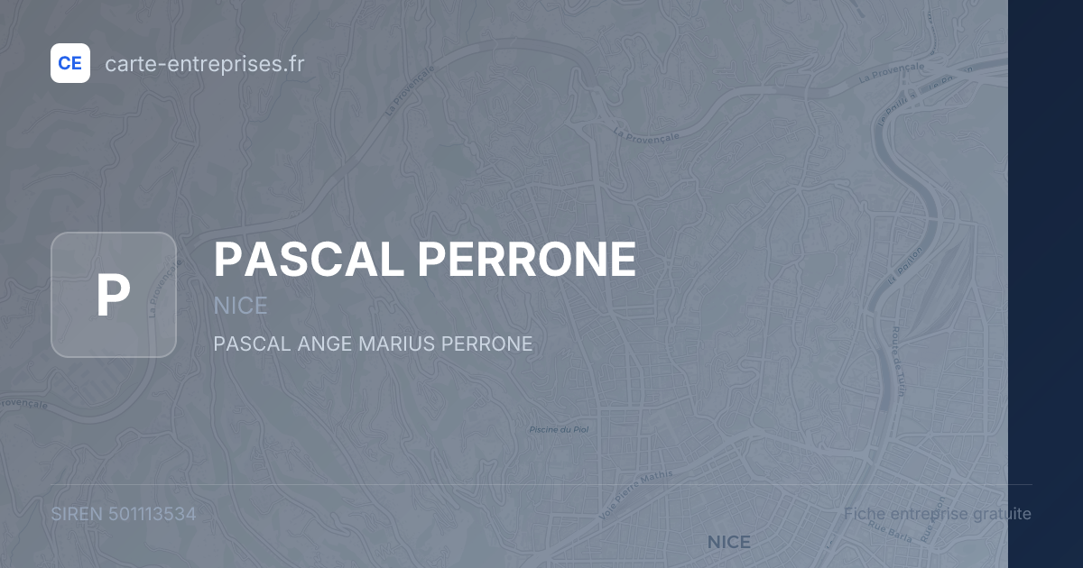 PASCAL PERRONE — 501113534 — fiche entreprise