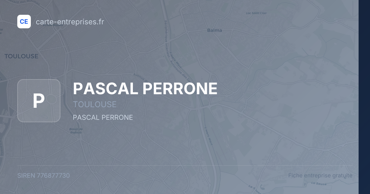 PASCAL PERRONE — 776877730 — fiche entreprise