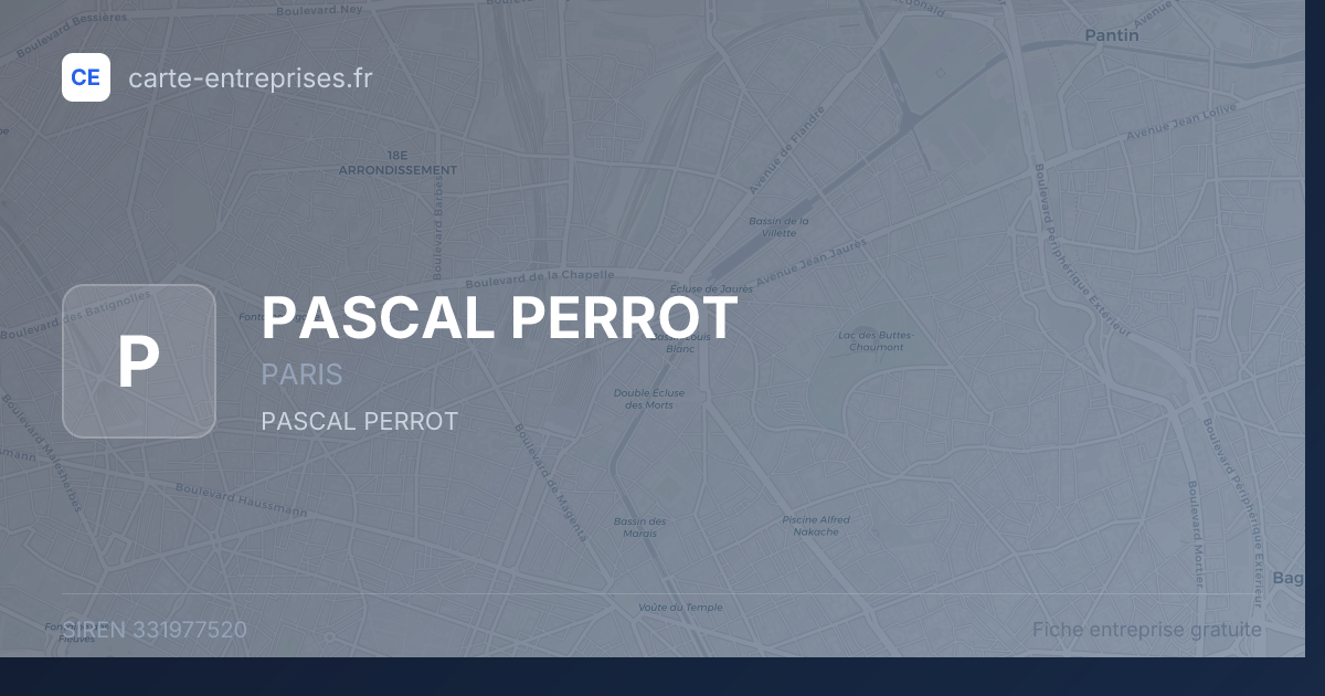 PASCAL PERROT — 331977520 — fiche entreprise