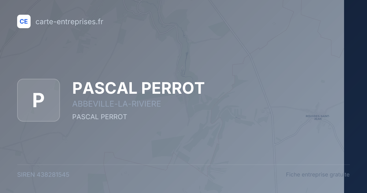 PASCAL PERROT — 438281545 — fiche entreprise