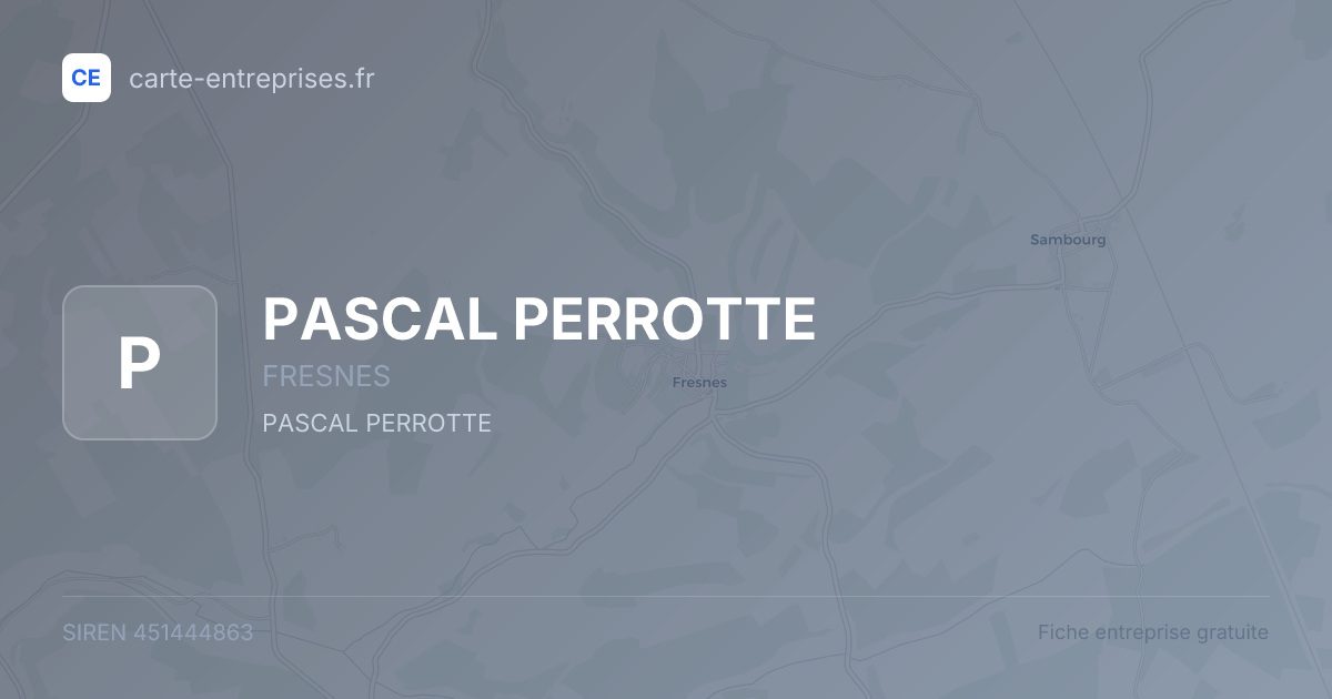 PASCAL PERROTTE — 451444863 — fiche entreprise
