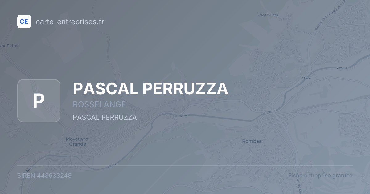 PASCAL PERRUZZA — 448633248 — fiche entreprise