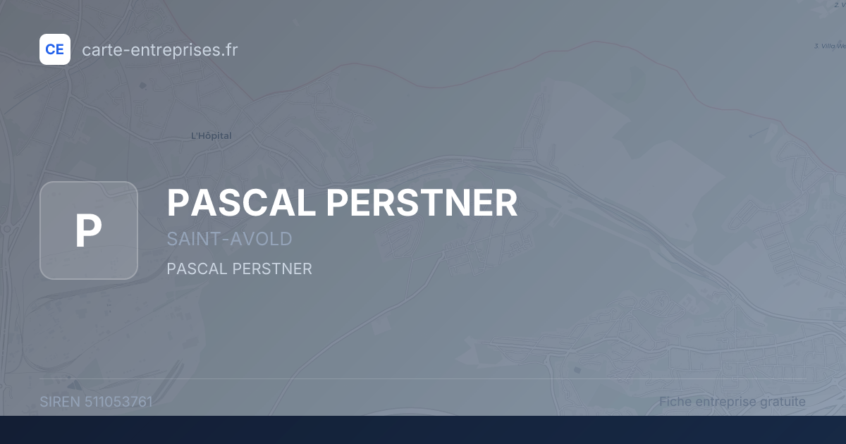PASCAL PERSTNER — 511053761 — fiche entreprise