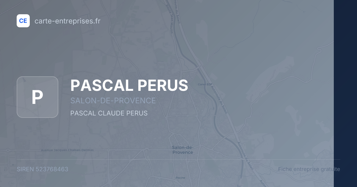 PASCAL PERUS — 523768463 — fiche entreprise