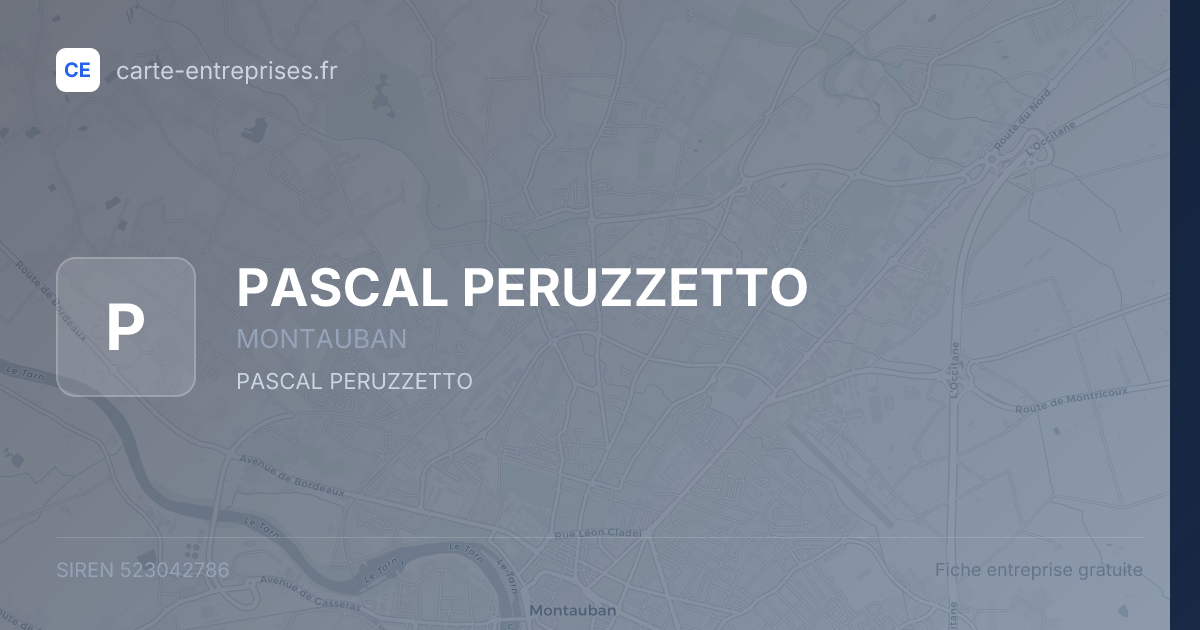 PASCAL PERUZZETTO — 523042786 — fiche entreprise