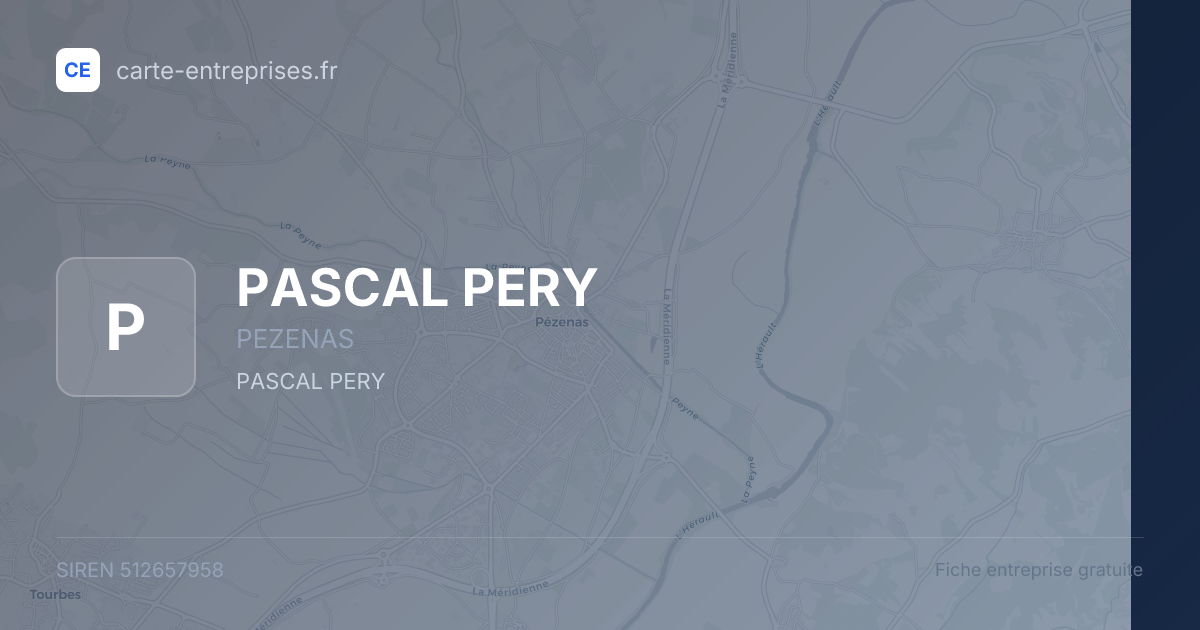PASCAL PERY — 512657958 — fiche entreprise