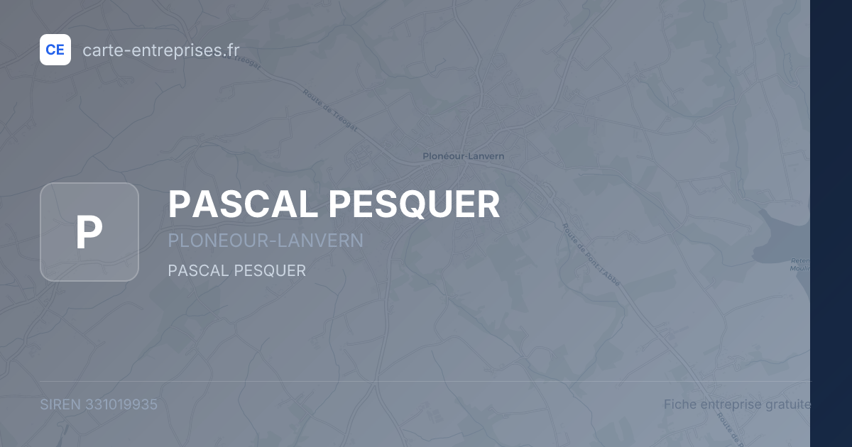 PASCAL PESQUER — 331019935 — fiche entreprise